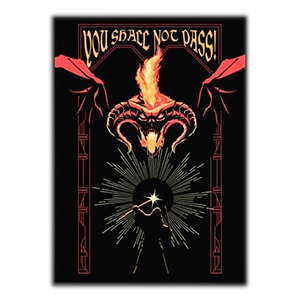 Poster luminiscente en la oscuridad El Señor de los anillos Balrog 50 x 70 cm (REACONDICIONADO)