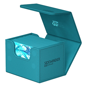 Caja de almacenaje para cartas Sidewinder 100+ Xenoskin de color azul Gasolina (100 uds)