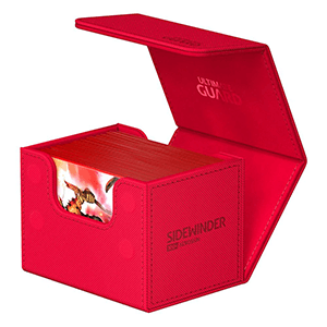 Caja de almacenaje para cartas Sidewinder 100+ Xenoskin de color rojo (100 uds)