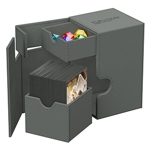 Caja de almacenaje para cartas y dados Flip´n´Tray 100+ Xenoskin de color Gris (100 uds)