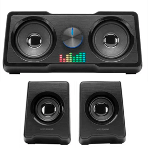 Mars Gaming MS22 Gaming 2.2 RGB Flow Subwoofer + 4 Satelites Activos Sonido DSP 35W Negro - Altavoces (REACONDICIONADO)