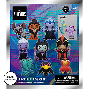 Colgante 3D Disney Villanos 3D Series 4 para bolsos y mochilas (surtido)