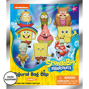 Colgante 3D Bob Esponja Series 5 para mochilas y bolsos (surtido)