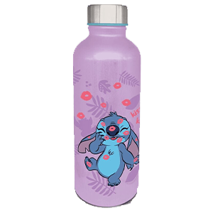 Botella de aluminio Disney Stitch color rosa de 740 ml