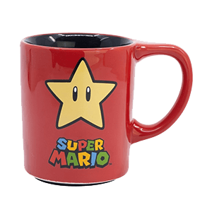 Taza de ceramica antivuelco Super Mario Power de 300 ml