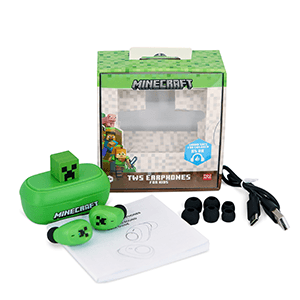 Earbuds inalabricos Bluetooth Minecraft con figura 3D para Merchandising en GAME.es