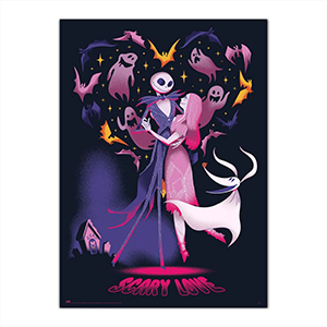 Poster luminiscente en la oscuridad Disney Pesadilla antes de Navidad 50 x 70 cm (REACONDICIONADO)