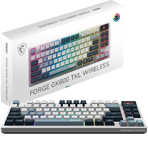 MSI Forge GK600 TKL Wireless Sky Spanish Layout - Teclado Gaming (REACONDICIONADO)