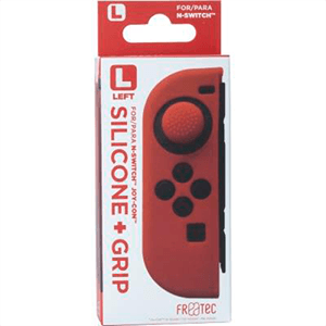 Funda Silicona Roja + Grips Joy-Con Izquierdo