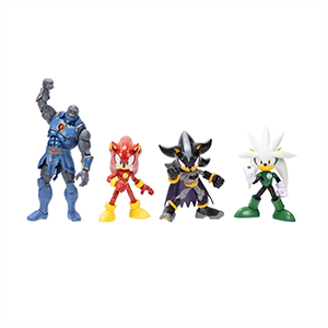 Packs de 4 figuras Sonic Project Jacket "Fuerza vs Velocidad" de 13 cm