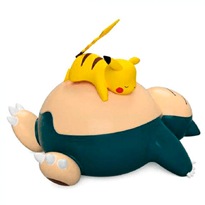 Lampara LED con sensor tactil Pokemon Snorlax y Pikachu de 25 cm (REACONDICIONADO)