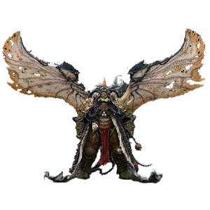 Figura Warhammer 40k Mortarion Daemon Primarch of Nurgle with Ancient weapons The Lantern and Silence de 21 cm