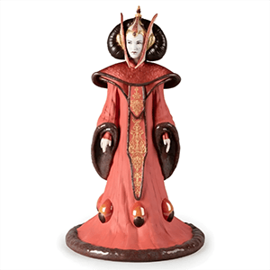 Figura de porcelana Lladró hecha a mano Reina Amidala en trono De 55 Cm