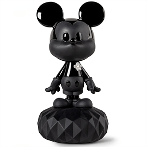Figura de porcelana Lladró hecha a mano Mickey Total Negro De 31 Cm