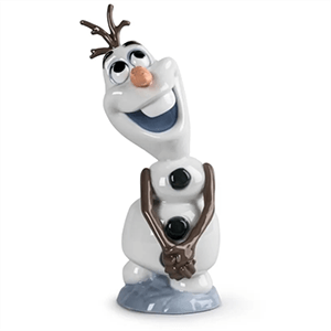 Figura de porcelana Lladró hecha a mano Olaf De 17 Cm