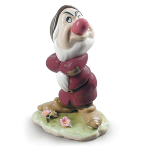Figura de porcelana Lladró hecha a mano Enanito Gruñón De 13 Cm