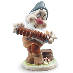 Figura de porcelana Lladró hecha a mano Enanito Tímido De 13 Cm