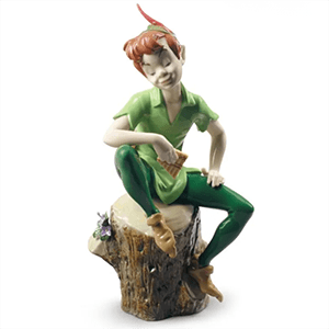 Figura de porcelana Lladró hecha a mano Peter Pan De 25 Cm