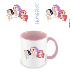 Kpop Demon Hunters Taza Con Interior Rosa Huntrix Chibi 325 Ml