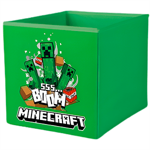 Caja Plegable Tela Minecraft 30X30 Cm
