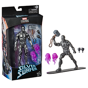 Figura Marvel Legends Silver Surfer & Mjolnir de 15 cm
