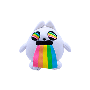 Peluche Exploding Kittens Rainbow Ralph de 15 cm