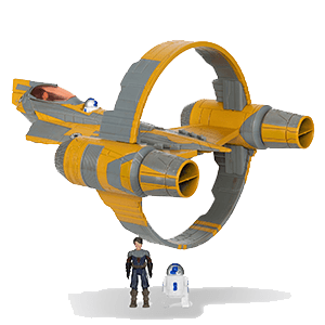 Nave con 2 figuras Star Wars Anakin Skywalker Jedi Starfighter de 12 cm