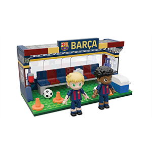 Set de construccion Banquillo FC Barcelona de 16 cm (186 piezas)