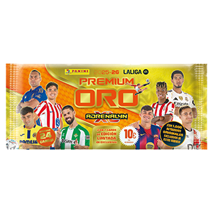 Sobres de cartas Premium Oro Adrenalyn La Liga 2025-2026