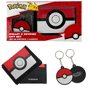 Set Pokémon Billetera + Llavero Pokéball