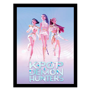 Kpop Demon Hunters - Póster en marco The Trio 30x40 cm