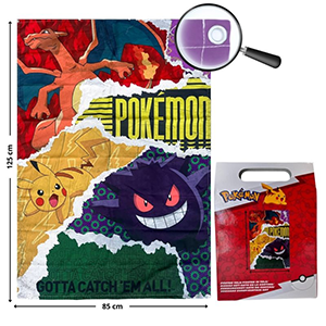 Pokémon - Póster Tela 125x85 cm con ojales metálicos