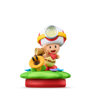 Figura amiibo Captain Toad con Flor Parlante