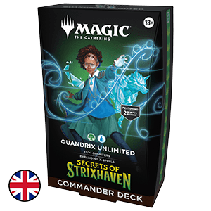Mazo de cartas Magic: The Gathering Secrets of Strixhaven Quandrix Unlimited Commander Deck (inglés)