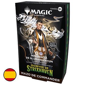 Mazo de cartas Magic: The Gathering Secrets of Strixhaven Influencia De Plumargentum Commander Deck (castellano)