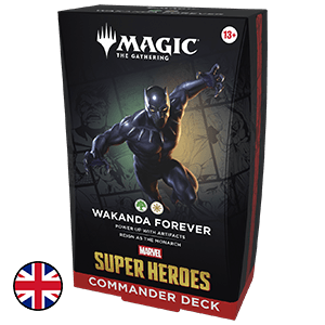 Mazo de cartas Magic: The Gathering Marvel Super Heroes Wakanda Forever Commander Deck (inglés)