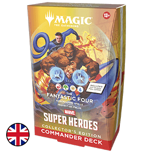 Mazo de cartas Magic: The Gathering Marvel Super Heroes The Fantastic Four Commander Deck Collector (inglés)