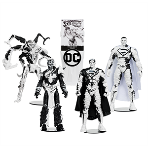 Pack de 4 Figuras DC Direct con comic Superman Series de 18 cm