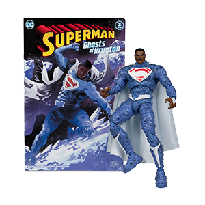 Figura DC Edicion Gold con comic Superman Earth 2  de 18 cm
