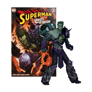 Figura DC Edicion Gold con comic Ghost of Zod de 18 cm