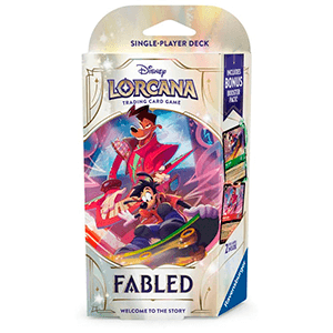 Disney Lorcana: Fabled Single Starter Deck A - Emerald and Ruby Max & Powerline (ingles) (REACONDICIONADO)