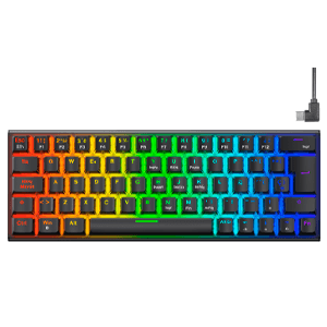 GAME KH-60W Mecanico Wireless mini RGB Blue Switch Negro Spanish Layout - Teclado Gaming (REACONDICIONADO)