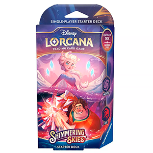Disney Lorcana: Shimmering Skies Starter Deck B - Amethyst And Ruby  (Inglés) (REACONDICIONADO)
