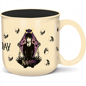 Taza de ceramica Wednesday de 400 ml (REACONDICIONADO)