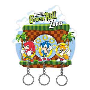 Colgador de llaves con 3 llaveros Sonic (REACONDICIONADO)