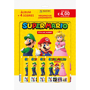 Megapack de cromos Super Mario (álbum + 4 sobres)