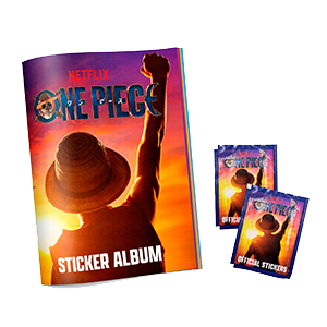 Starter pack de cromos One Piece Netflix serie (Album + 2 sobres)