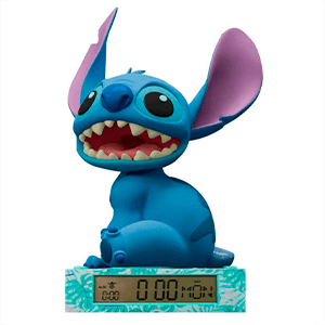 Lampara 3D Stitch con despertador y fecha (REACONDICIONADO)