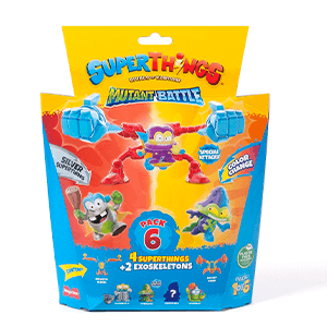 Pack Superthings Mutant Battle (4 Superthings + 2 Exoesqueletos) (REACONDICIONADO)