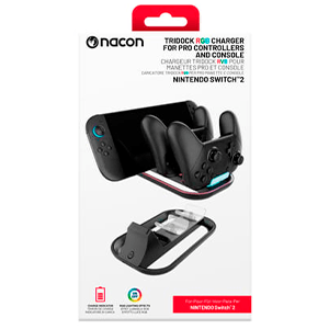 Base de carga Nintendo Switch 2 + 2 mandos Pro - Nacon (REACONDICIONADO)